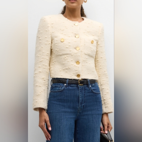 FRAMECropped Button-Front Jacket - Picture 2 of 4